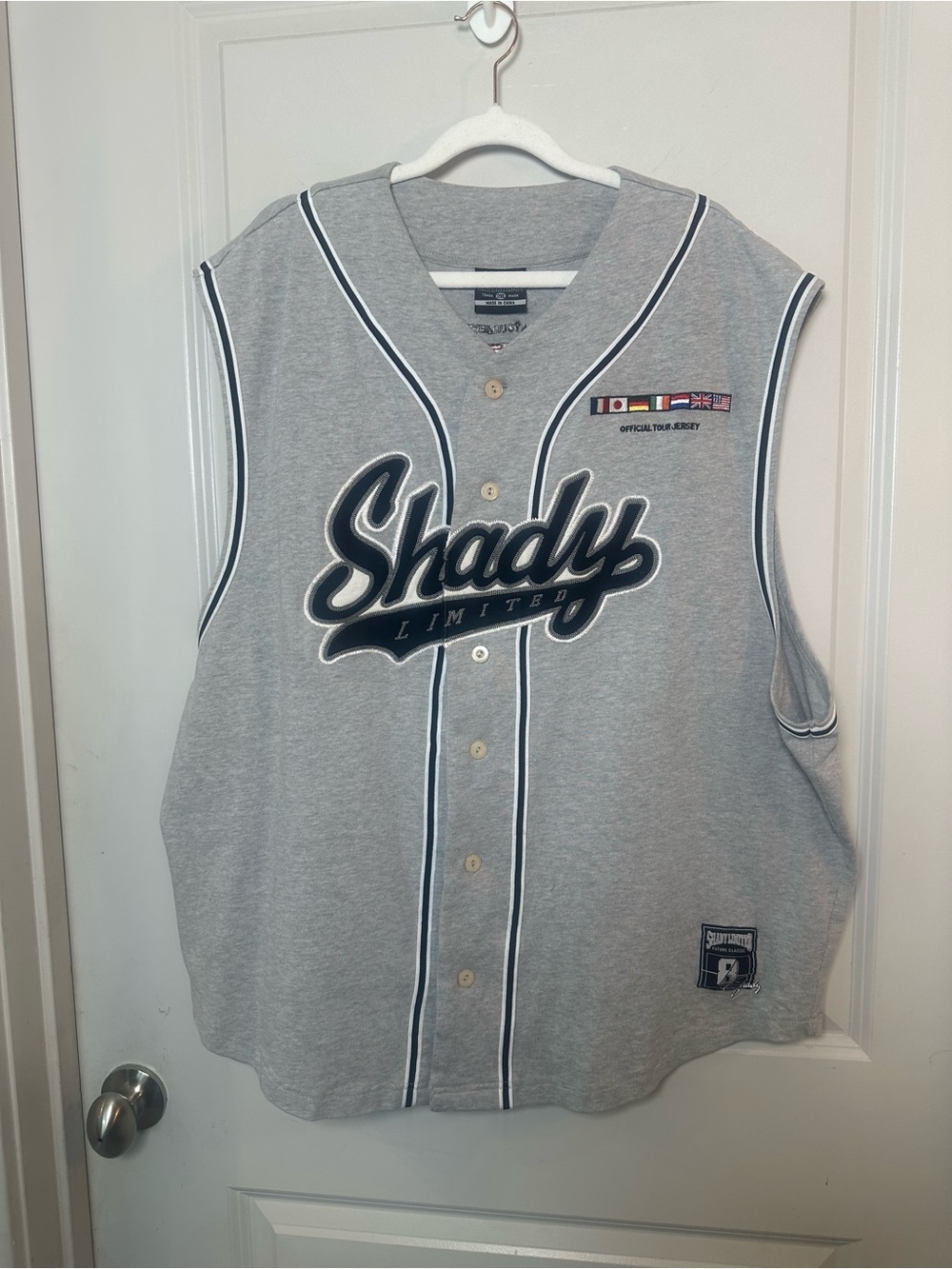 Vintage Y2K RARE Shady Limited Official Tour Jersey Eminem 8 Mile Grey, Size 2X